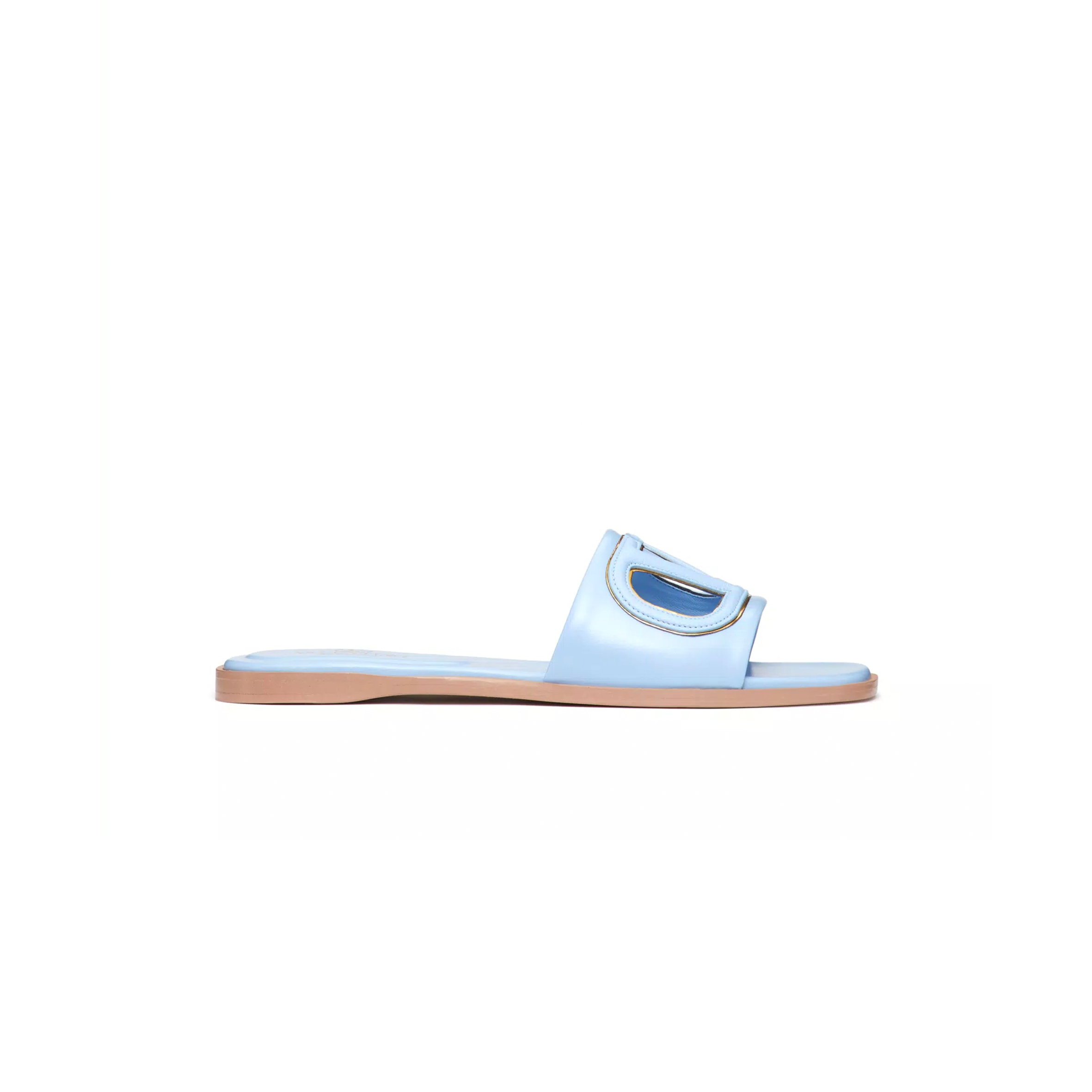 VALENTINO VLOGO CUT-OUT CALFSKIN SLIDE SANDAL 4W2S0IB0RLL_ZTL